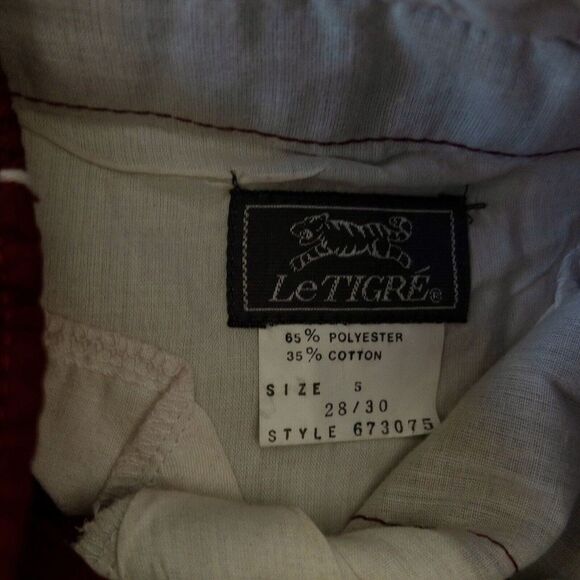 Vintage Le Tigre Men’s Pants With Tags Attached Size 30x34 Poly Blend - Picture 5 of 9